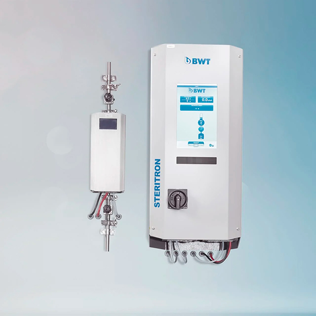 STERITRONArmazenamento e distribuição de PW (Água Purificada) e WFI (Água para Injetáveis) a temperatura ambiente através de ozônio.